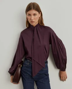 MULHER LION OF PORCHES Camisolas^Camisola bordeaux com manga abalonada