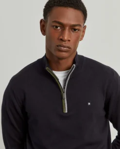 LION OF PORCHES Camisolas^Camisola com fecho em algodão e caxemira