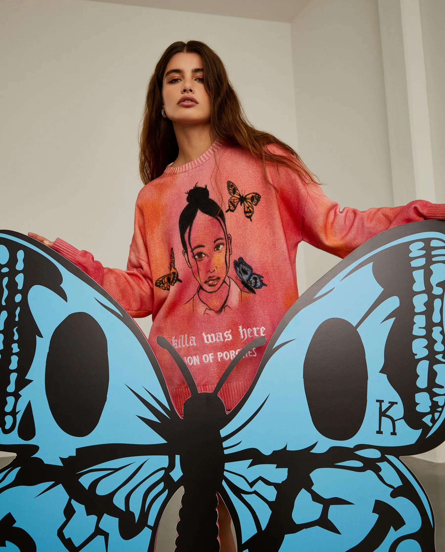 LION OF PORCHES Camisolas|Camisolas^Camisola de malha tie dye Lion x Killa