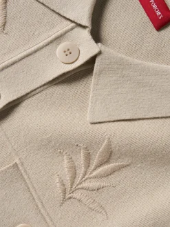 MULHER LION OF PORCHES Cardigans^Casaco de malha com botões e bordado folhas
