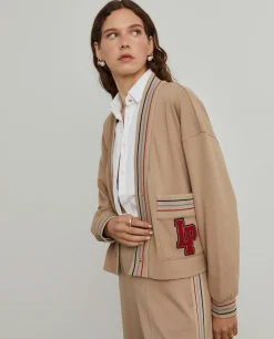 MULHER LION OF PORCHES Cardigans^Casaco malha às riscas com bolsos