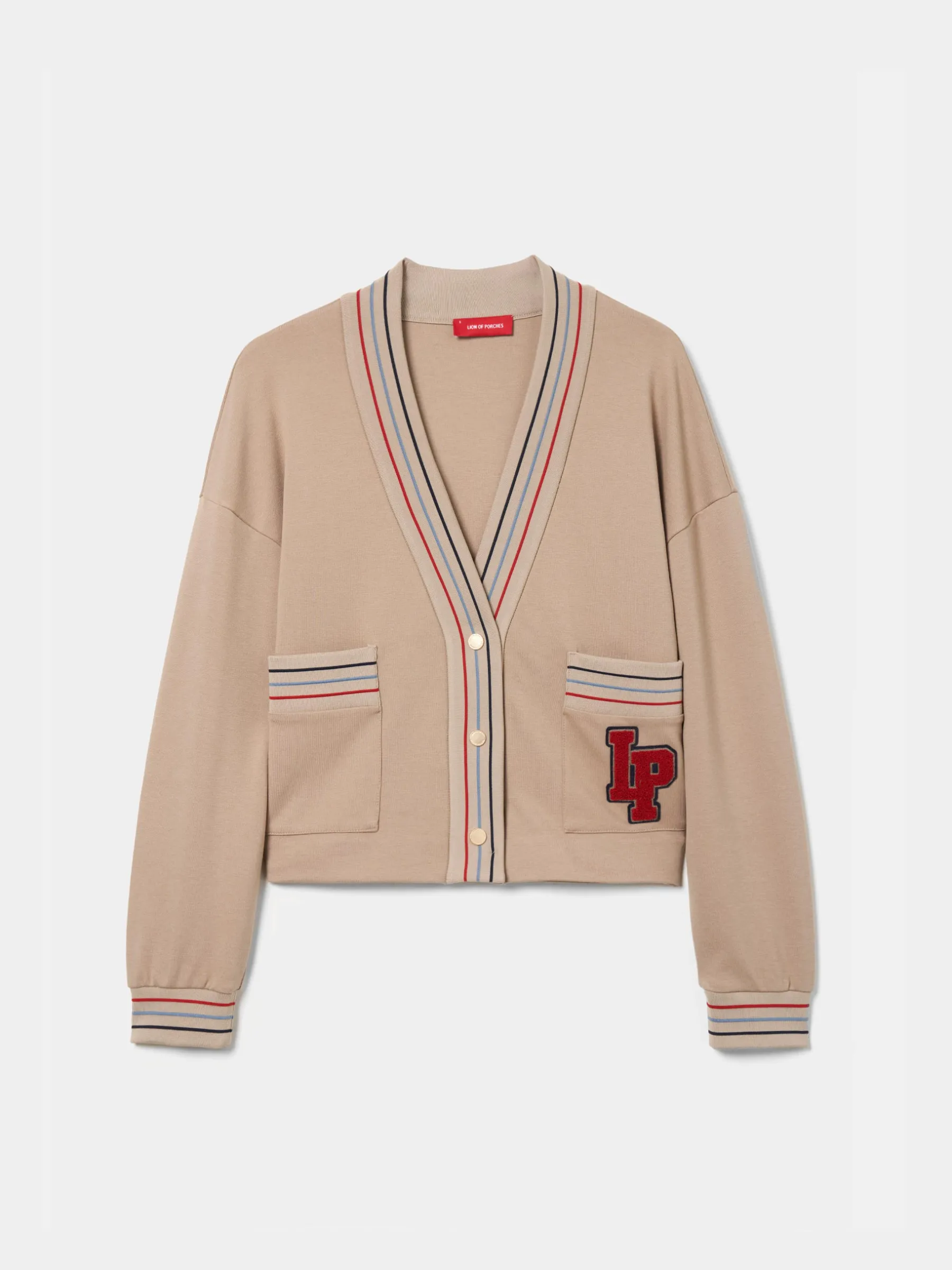 MULHER LION OF PORCHES Cardigans^Casaco malha às riscas com bolsos