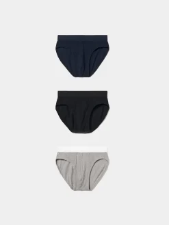 LION OF PORCHES Meias / Underwear^Pack de cuecas slip de algodão com cintura elástica