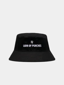 LION OF PORCHES Bonés / Gorros|Bonés / Gorros^Panamá de algodão com logotipo