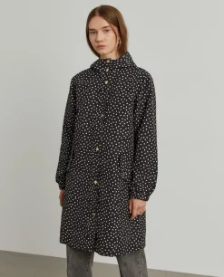 MULHER LION OF PORCHES Blusões^Parka comprida polka dots com capuz