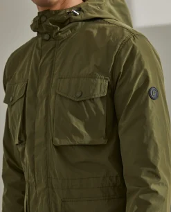 LION OF PORCHES Blusões^Parka em tecido técnico com capuz e bolsos