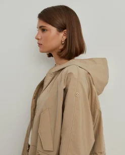 MULHER LION OF PORCHES Blusões^Parka oversized com capuz