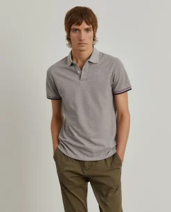 LION OF PORCHES Polos^Polo piqué slim fit com riscas