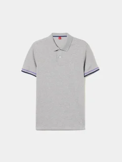 LION OF PORCHES Polos^Polo piqué slim fit com riscas