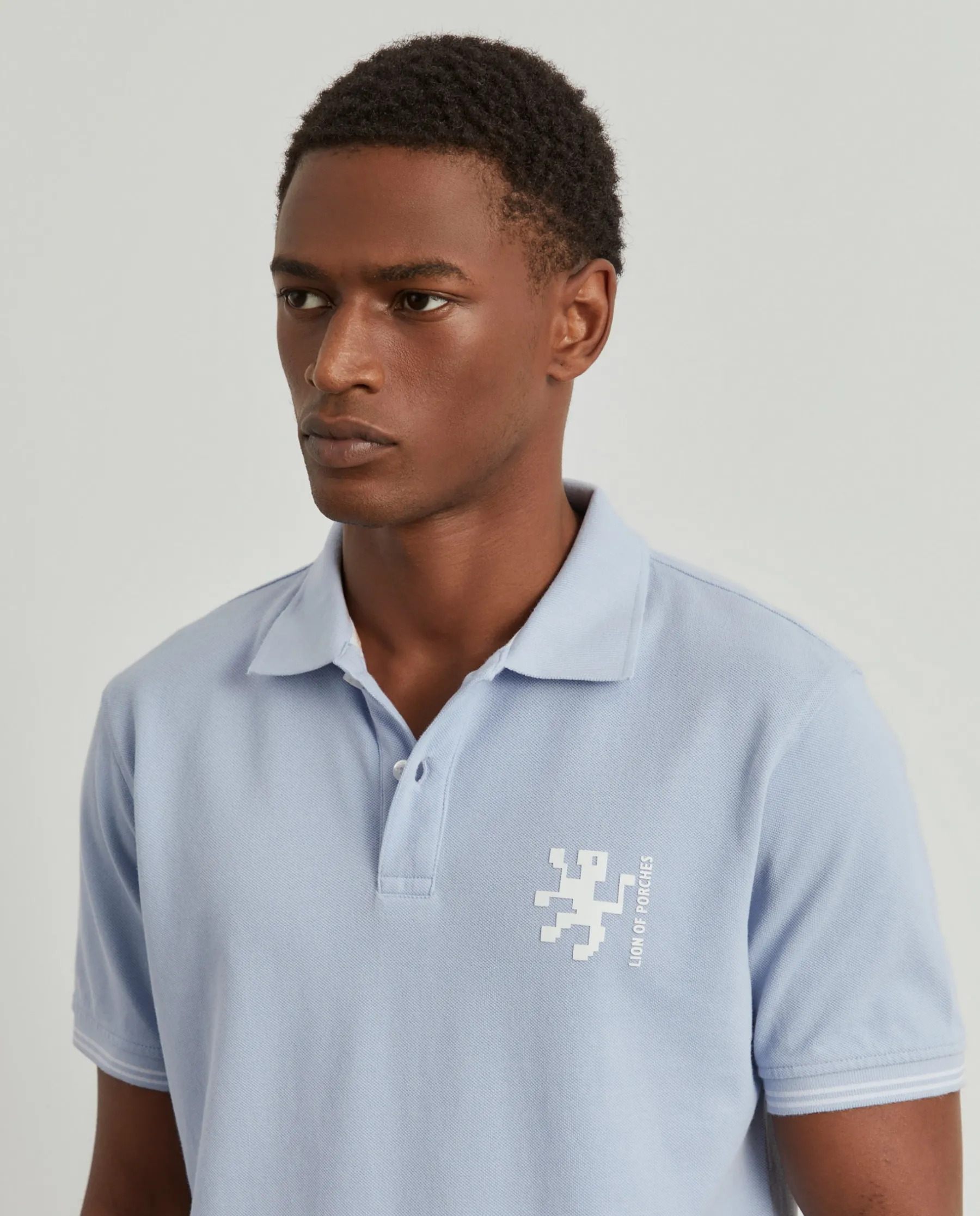 LION OF PORCHES Polos^Polo piqué slim fit em algodão