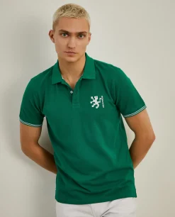 LION OF PORCHES Polos^Polo piqué slim fit em algodão
