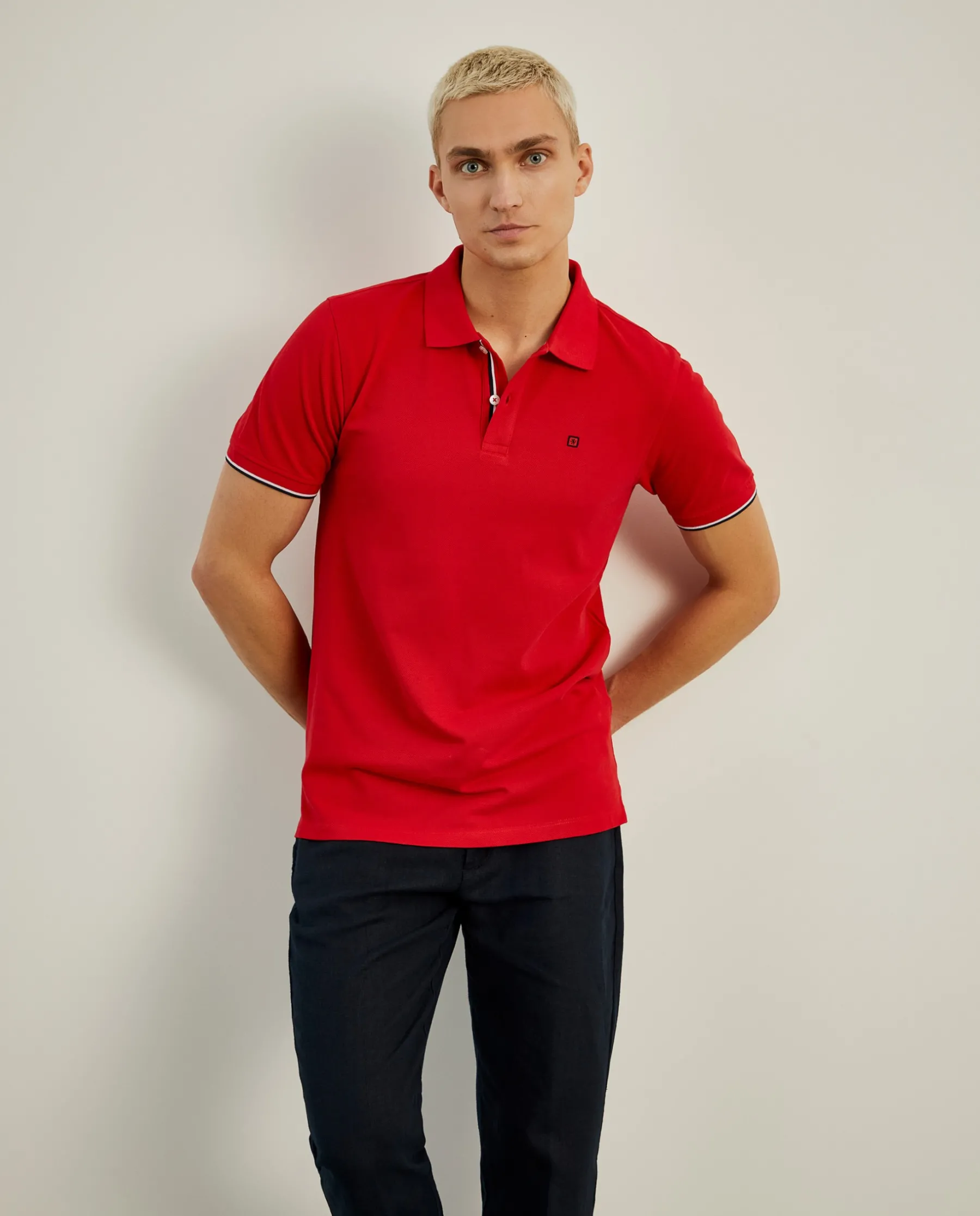 LION OF PORCHES Polos^Polo piqué slim fit em algodão