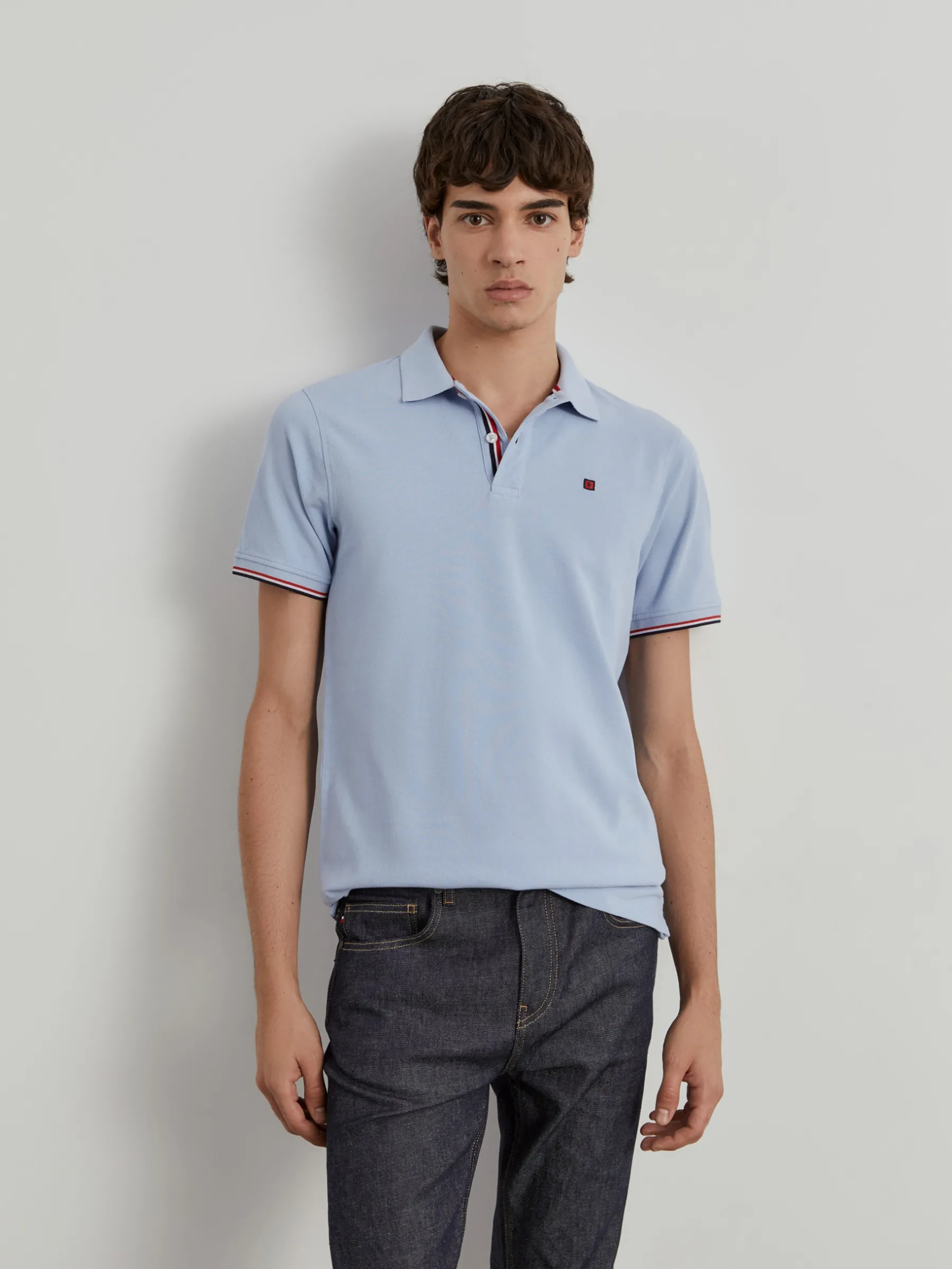 LION OF PORCHES Polos^Polo piqué slim fit em algodão