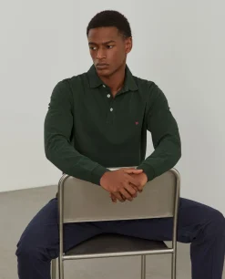 LION OF PORCHES Polos^Polo piqué slim fit manga comprida