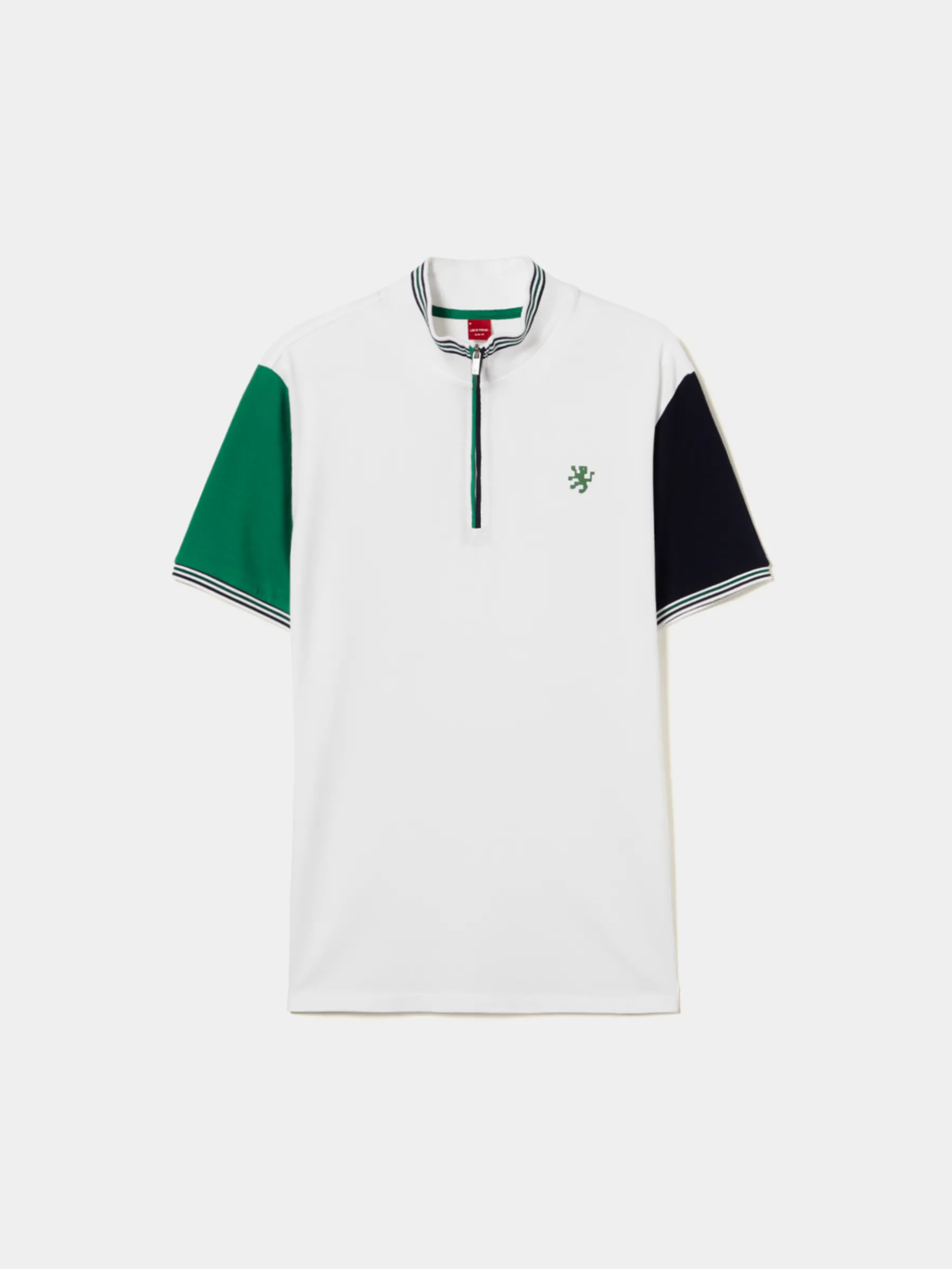 LION OF PORCHES Polos^Polo piqué tricolor com fecho