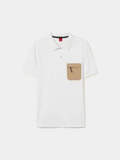 LION OF PORCHES Polos^Polo slim fit com bolso em contraste