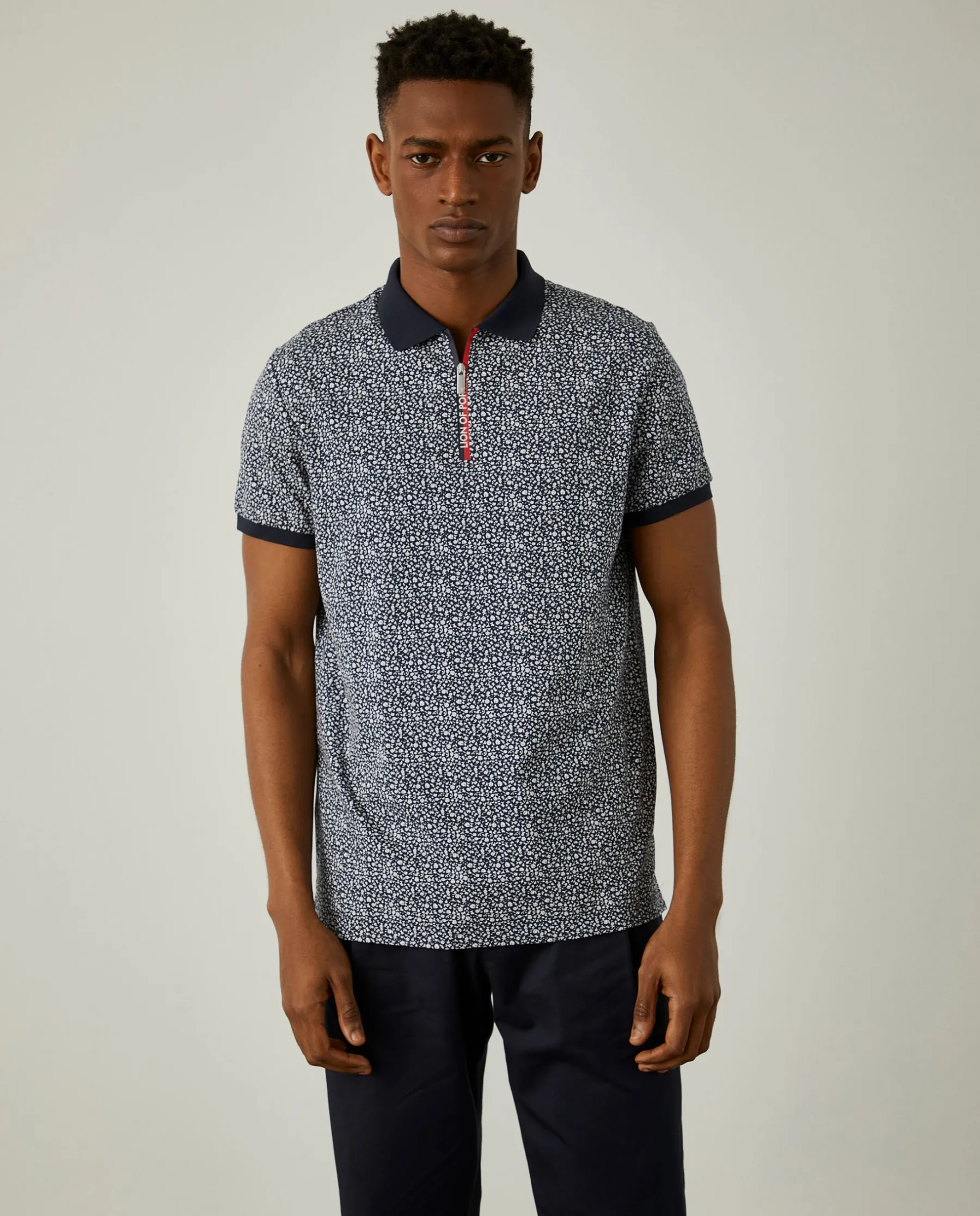 LION OF PORCHES Polos^Polo slim fit com padrão de flores