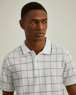 LION OF PORCHES Polos^Polo slim fit com padrão quadrados