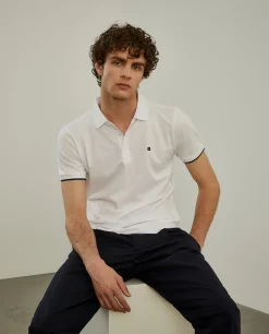 LION OF PORCHES Polos^Polo slim fit com riscas a contraste