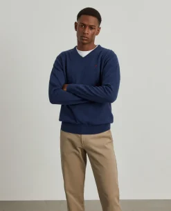 LION OF PORCHES Pullovers^Pullover de lã decote em V