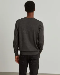 LION OF PORCHES Pullovers^Pullover de lã decote em V