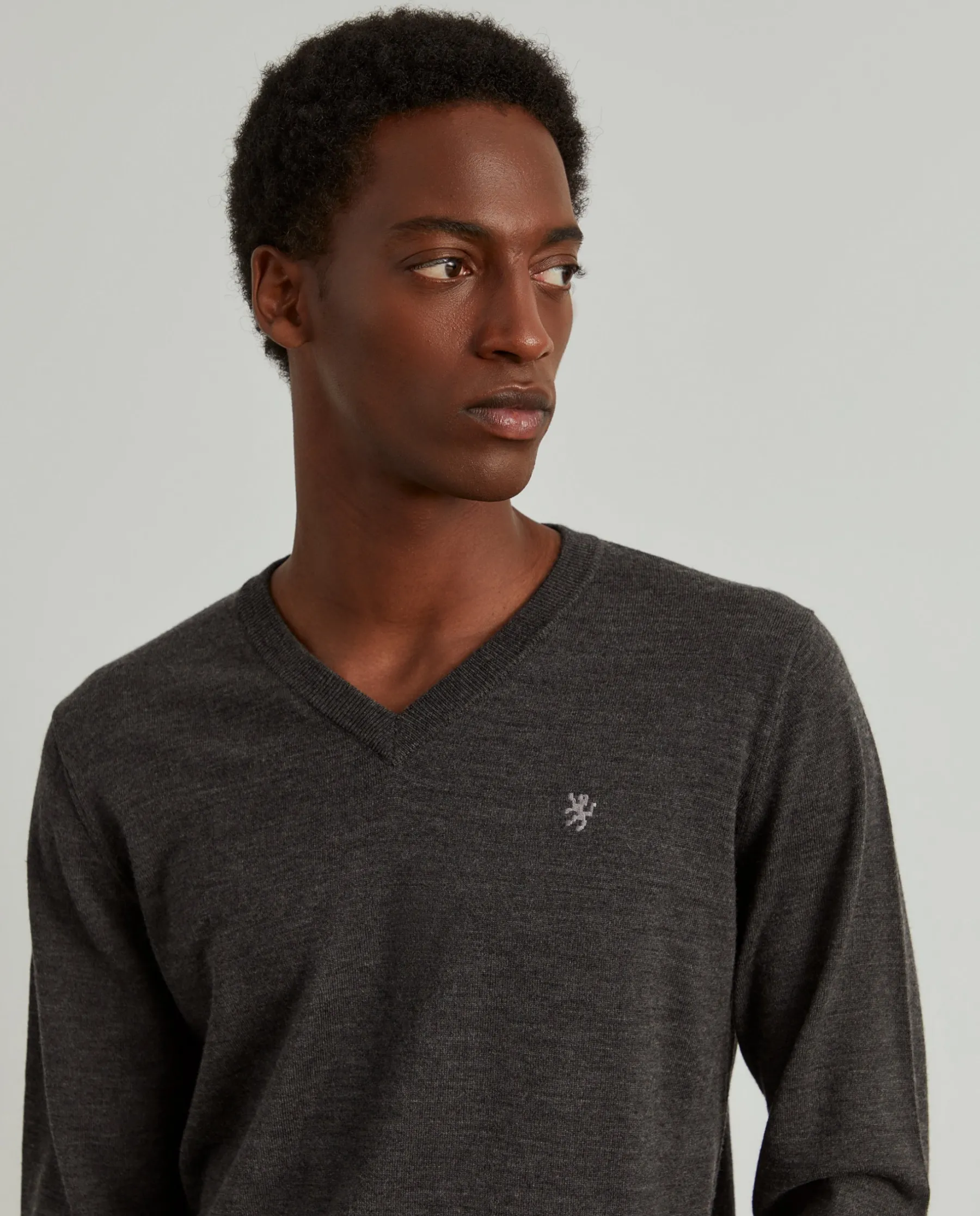 LION OF PORCHES Pullovers^Pullover de lã decote em V