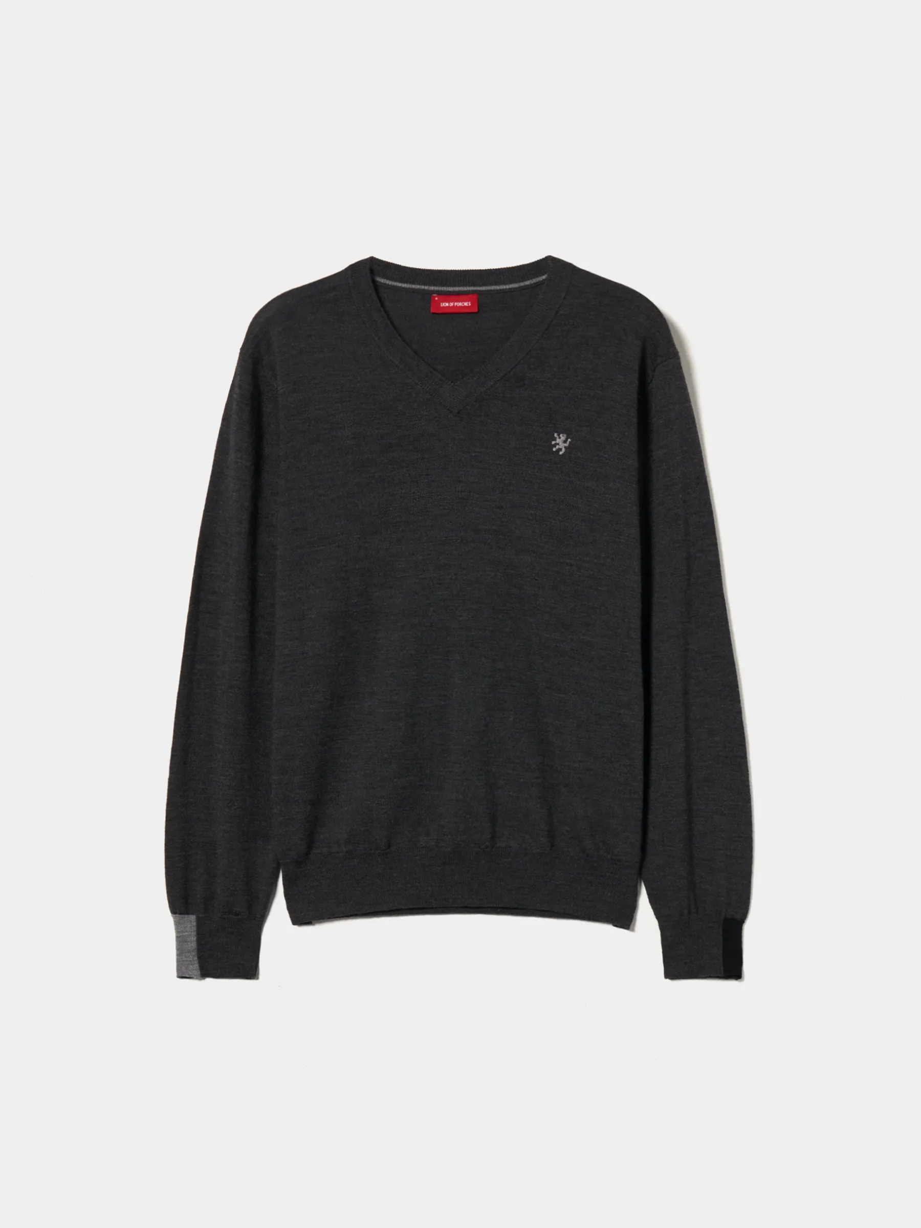 LION OF PORCHES Pullovers^Pullover de lã decote em V