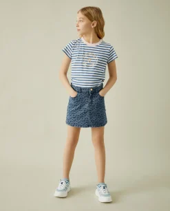 LION OF PORCHES Saias / Calções^Saia denim com monograma
