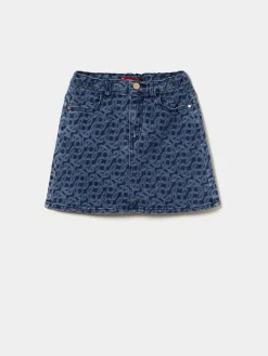 LION OF PORCHES Saias / Calções^Saia denim com monograma