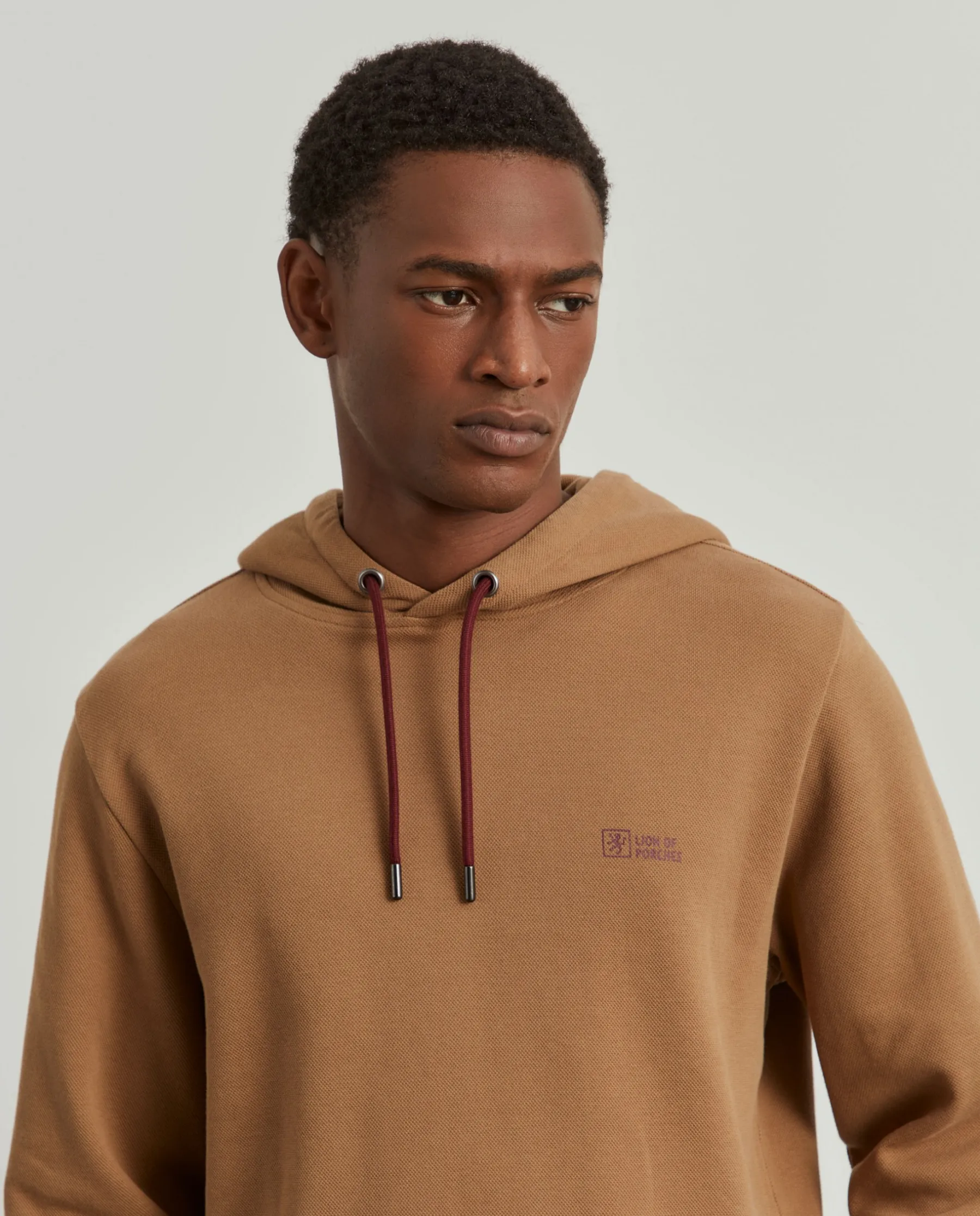 LION OF PORCHES Sweats^Sweater com capuz em malha piqué