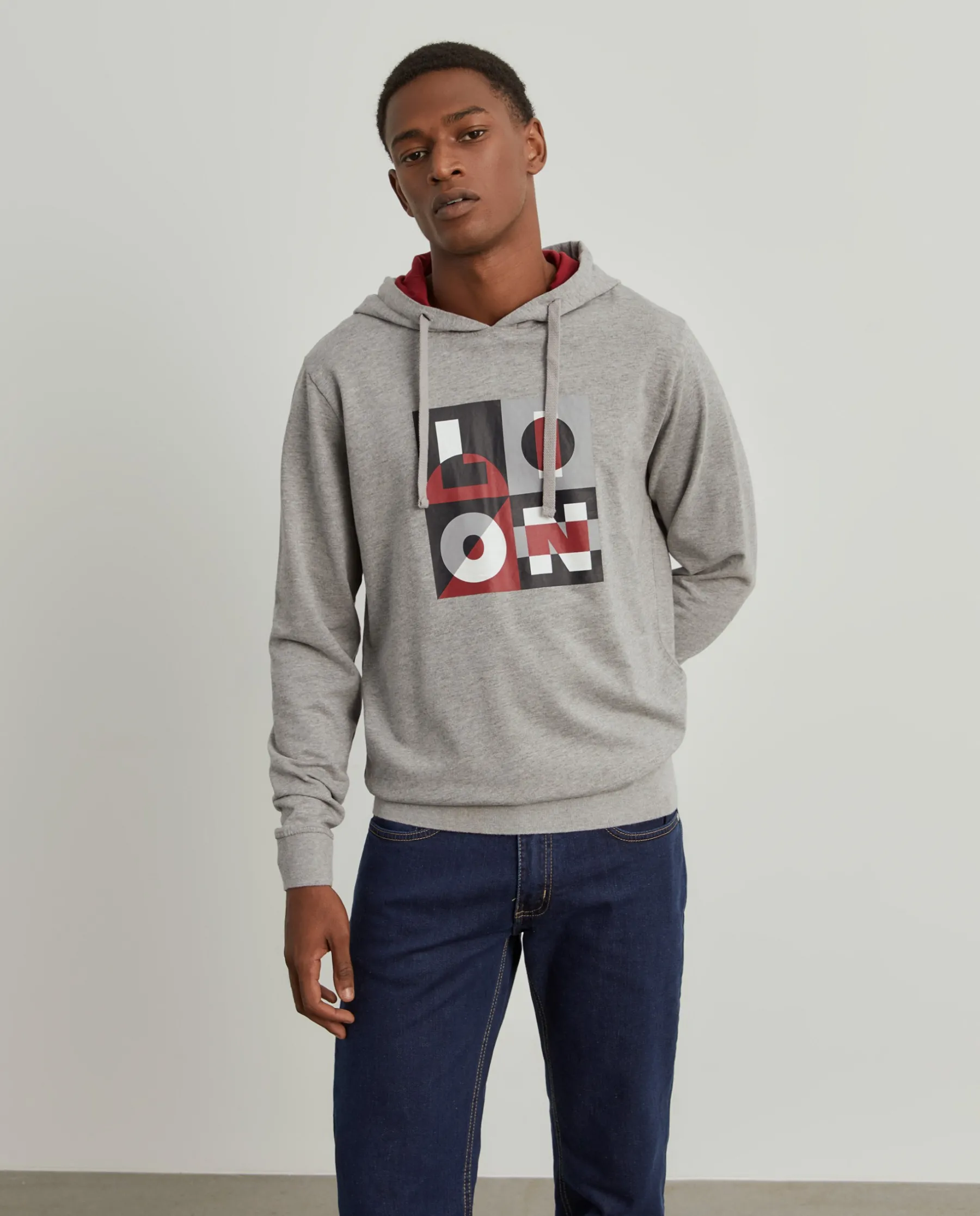 LION OF PORCHES Sweats^Sweater com estampado e capuz