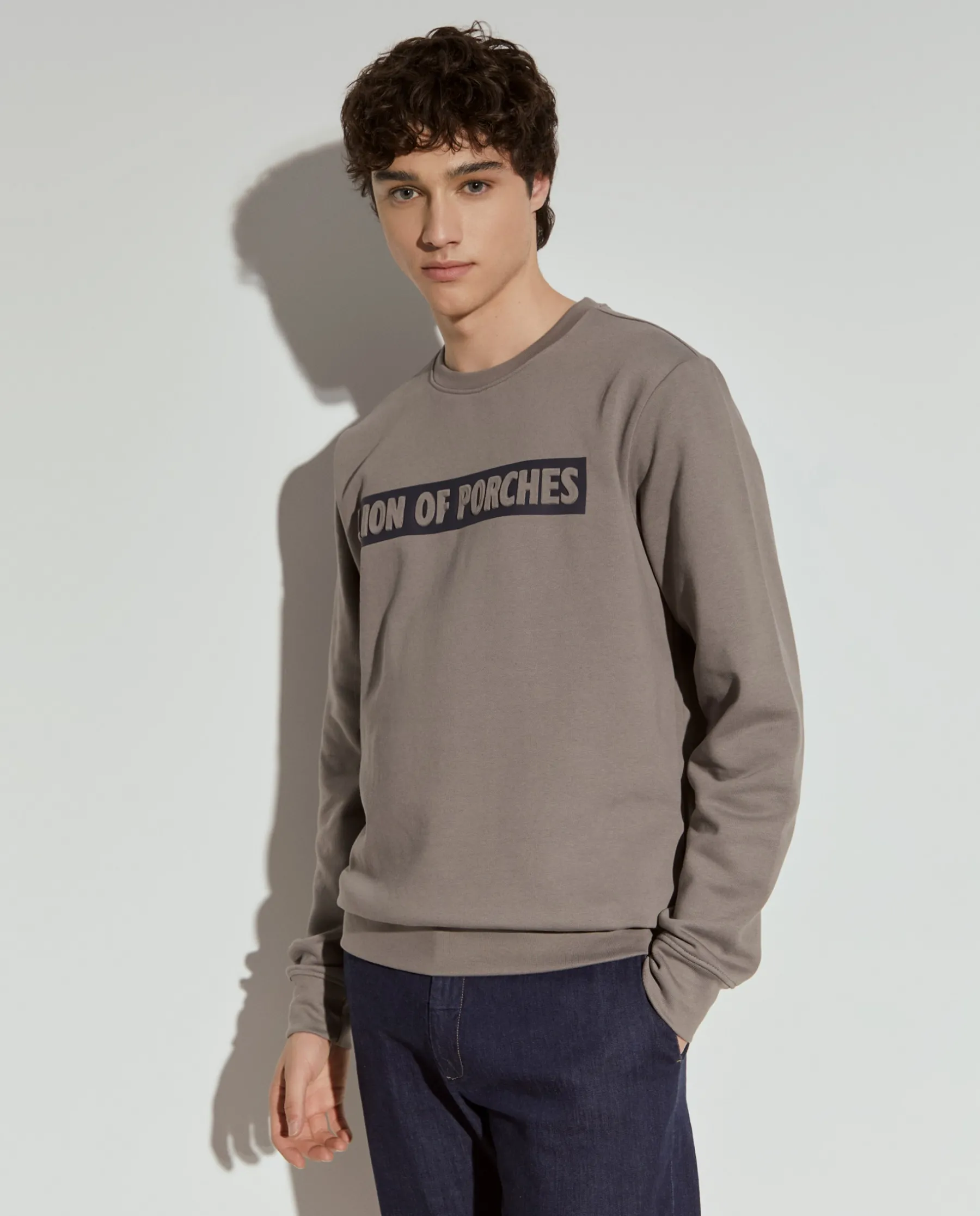 LION OF PORCHES Sweats^Sweater com estampado e interior polar