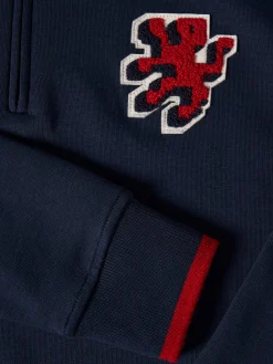 LION OF PORCHES Sweats^Sweater com fecho e riscas em contraste
