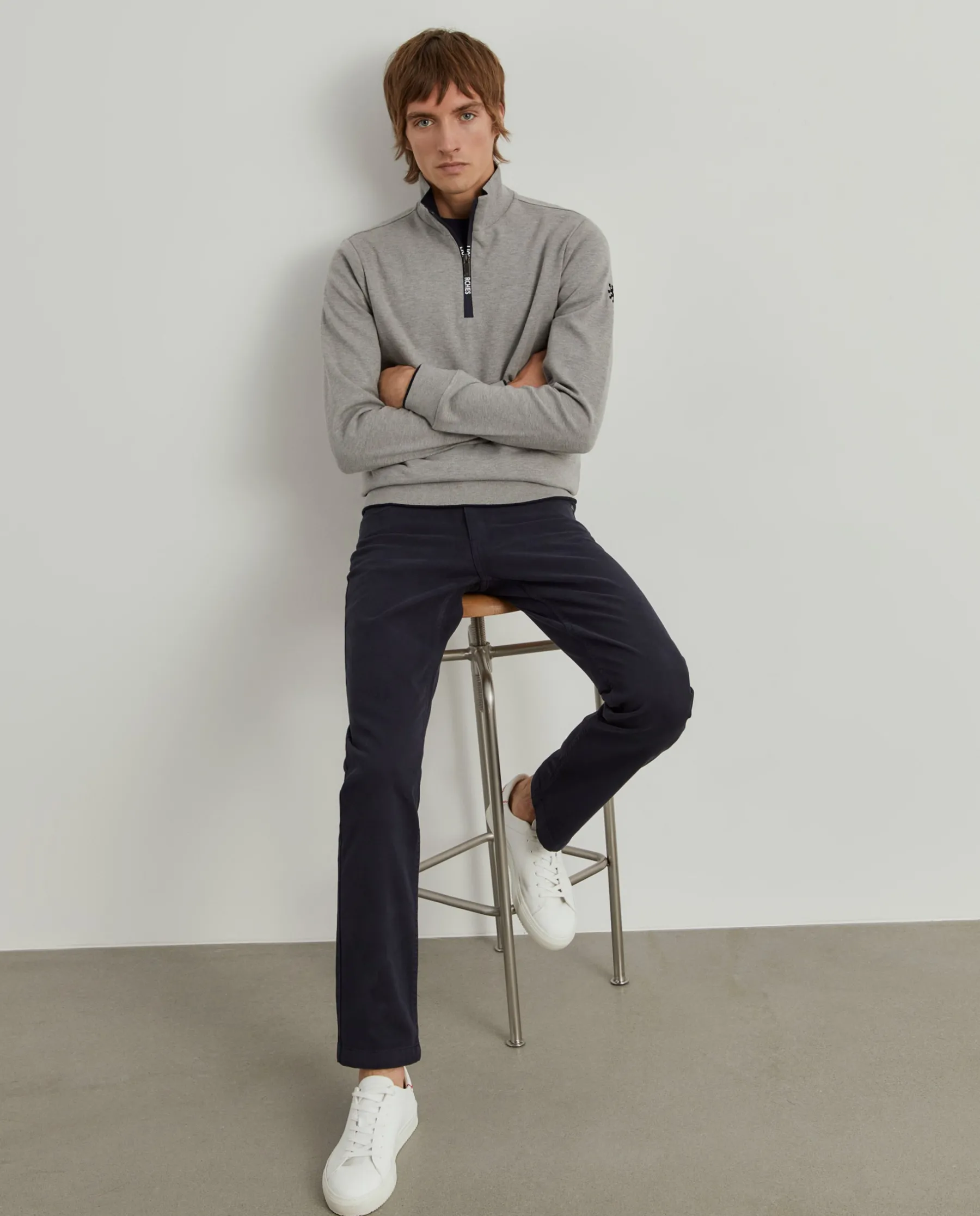 LION OF PORCHES Sweats^Sweater com fecho em contraste