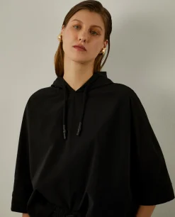 MULHER LION OF PORCHES Sweats^Sweater com manga raglan e capuz ajustável