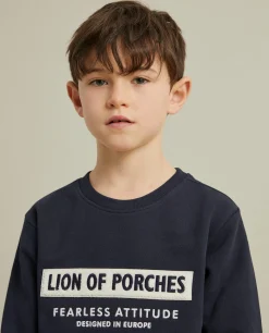 LION OF PORCHES Sweats^Sweater de algodão
