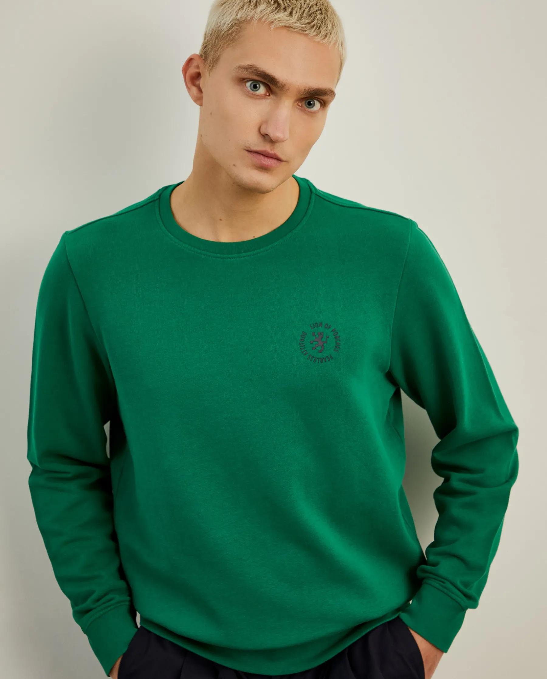LION OF PORCHES Sweats^Sweater de gola redonda em algodão