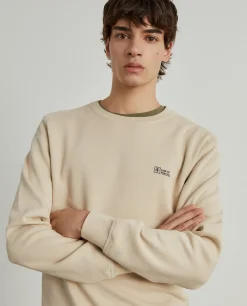 LION OF PORCHES Sweats^Sweater decote redondo em malha piqué