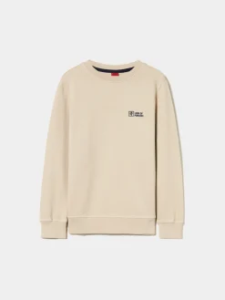 LION OF PORCHES Sweats^Sweater decote redondo em malha piqué