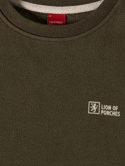 LION OF PORCHES Sweats^Sweater decote redondo em malha piqué