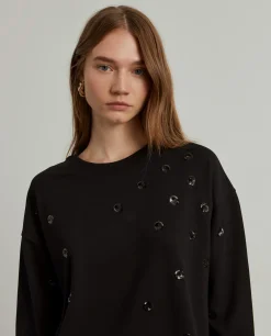 MULHER LION OF PORCHES Sweats^Sweater pormenor lantejoulas
