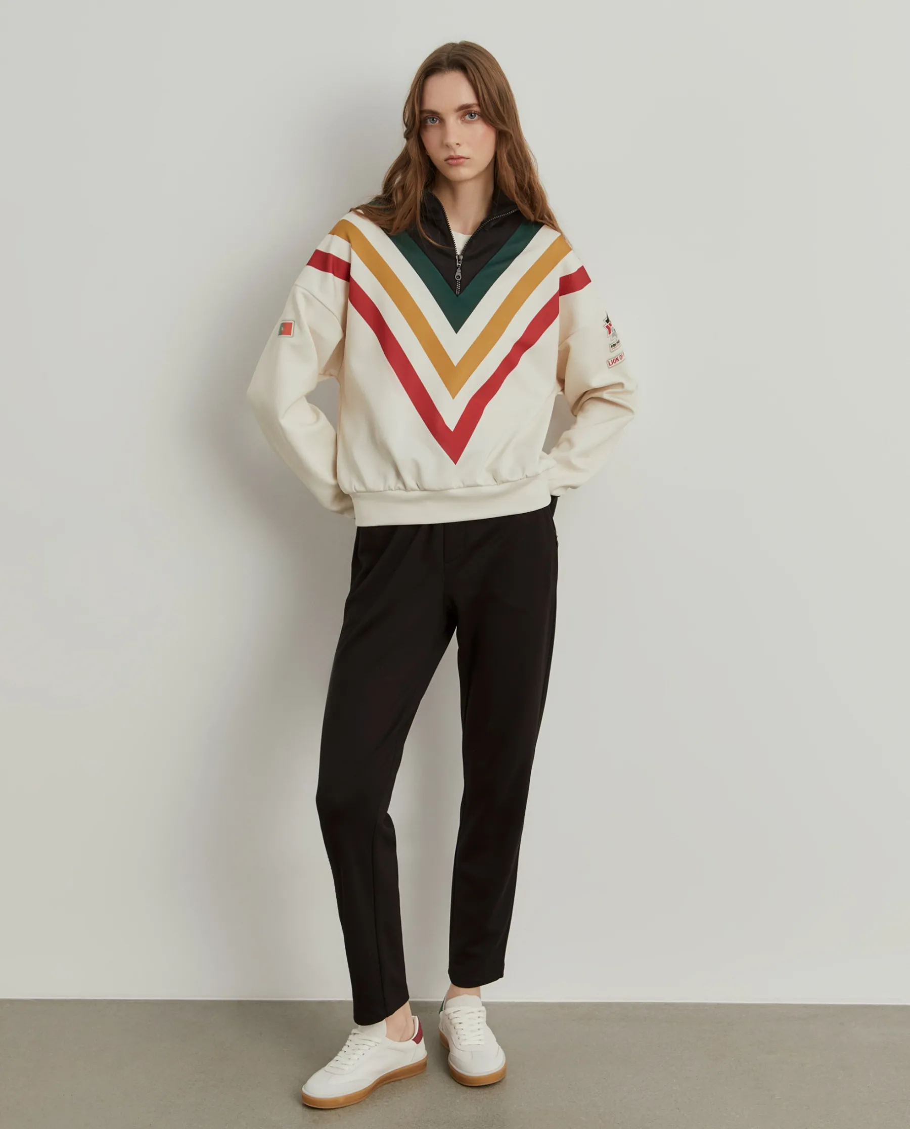 MULHER LION OF PORCHES Sweats^Sweater às riscas Lion x FDI