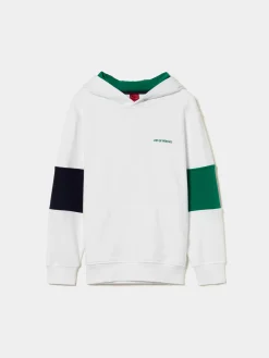 LION OF PORCHES Sweats^Sweater tricolor com capuz