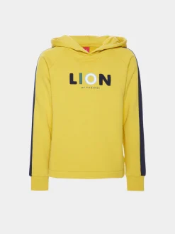 LION OF PORCHES Camisolas^Sweatshirt bordada com capuz