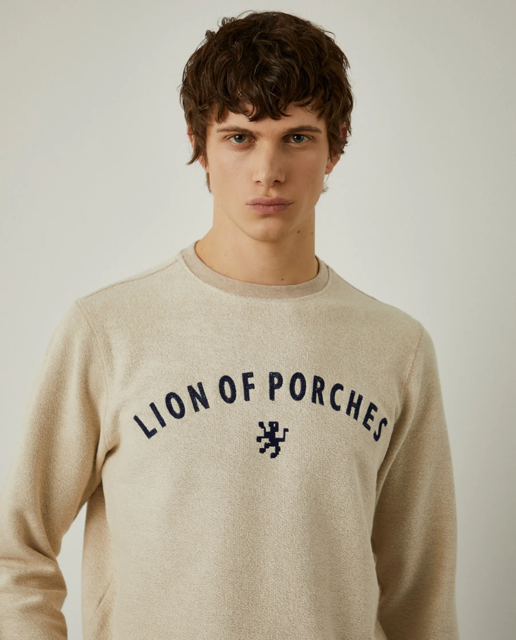LION OF PORCHES Sweats^Sweatshirt de algodão com logotipo