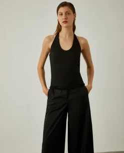 MULHER LION OF PORCHES Túnicas / Tops^Top halter de malha com costas abertas