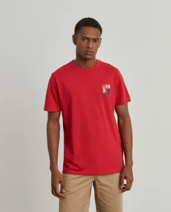 LION OF PORCHES T-Shirts^T-shirt básica de algodão