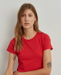 MULHER LION OF PORCHES T-Shirts^T-shirt básica de algodão