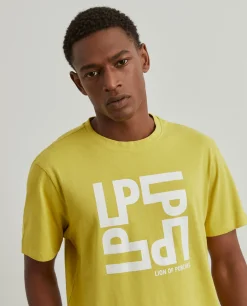 LION OF PORCHES T-Shirts^T-shirt com estampado em algodão