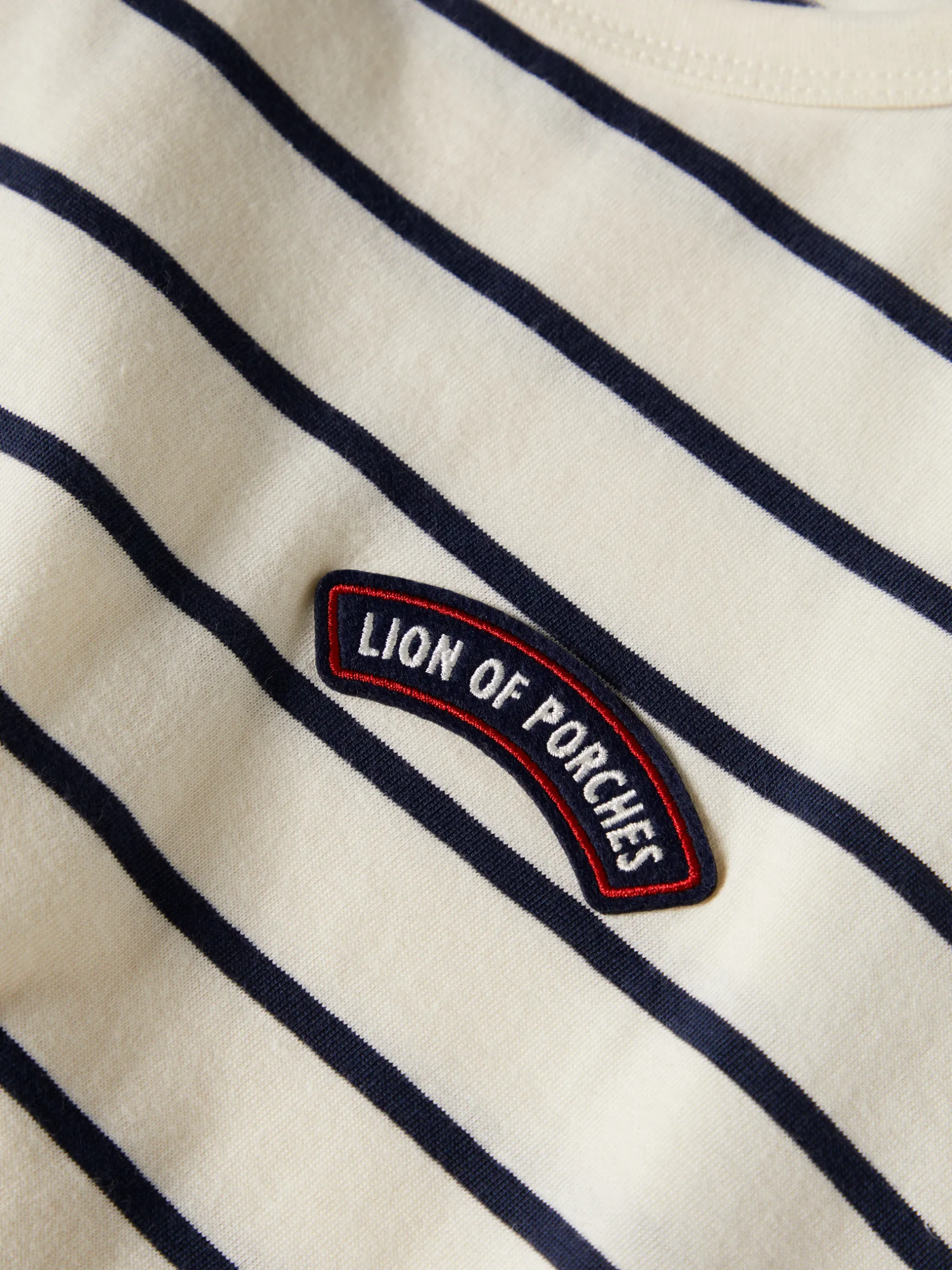 MULHER LION OF PORCHES Camisolas^T-shirt cropped às riscas com manga abalonada